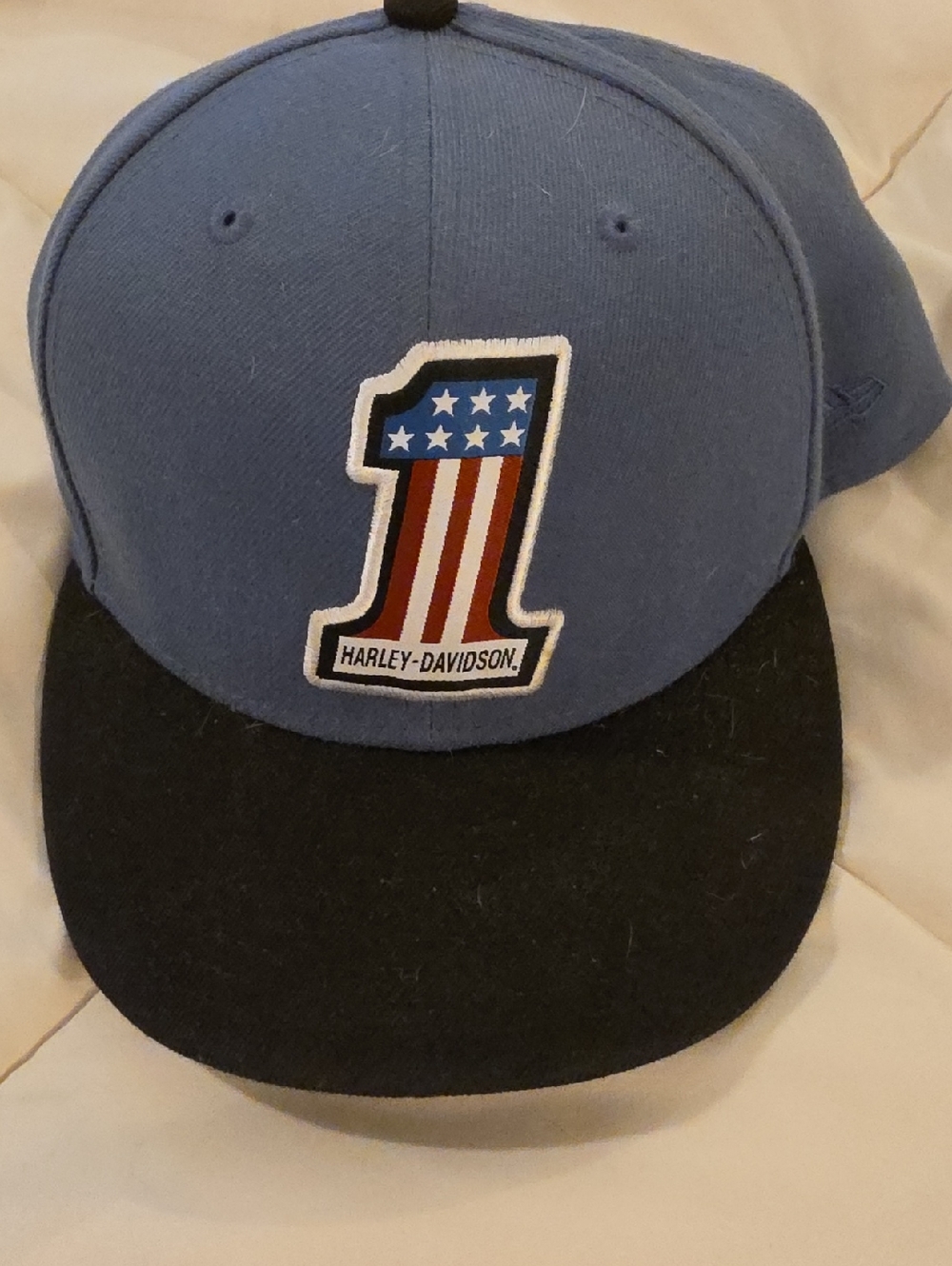 Harley-Davidson Blue and Black Number 1 Patch Hat